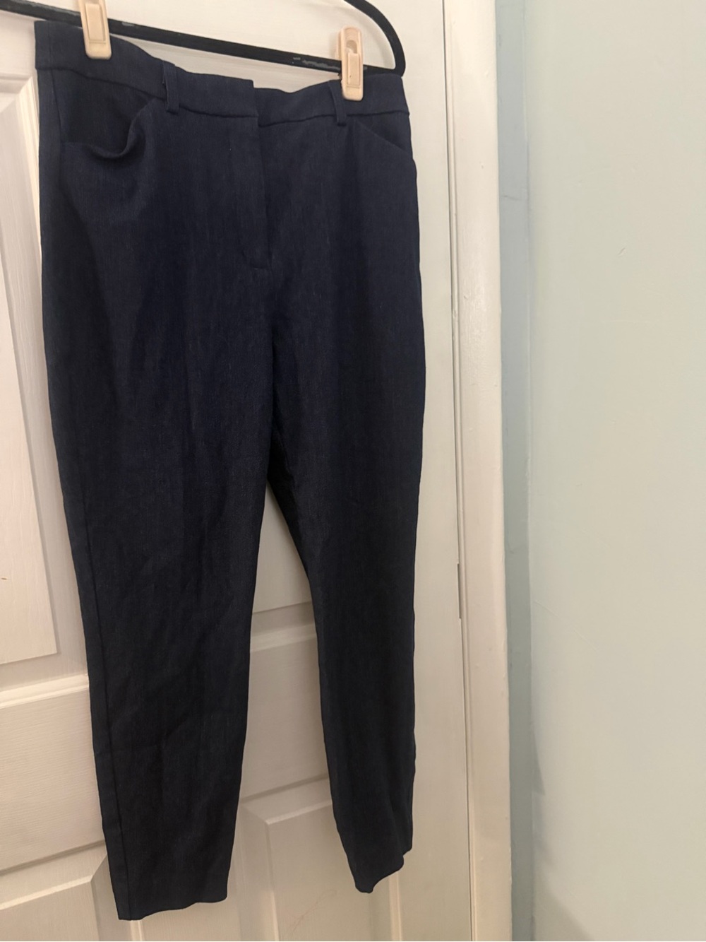 Express Editor Size 6 Short Navy Blue Slim Ankle Dress Pants